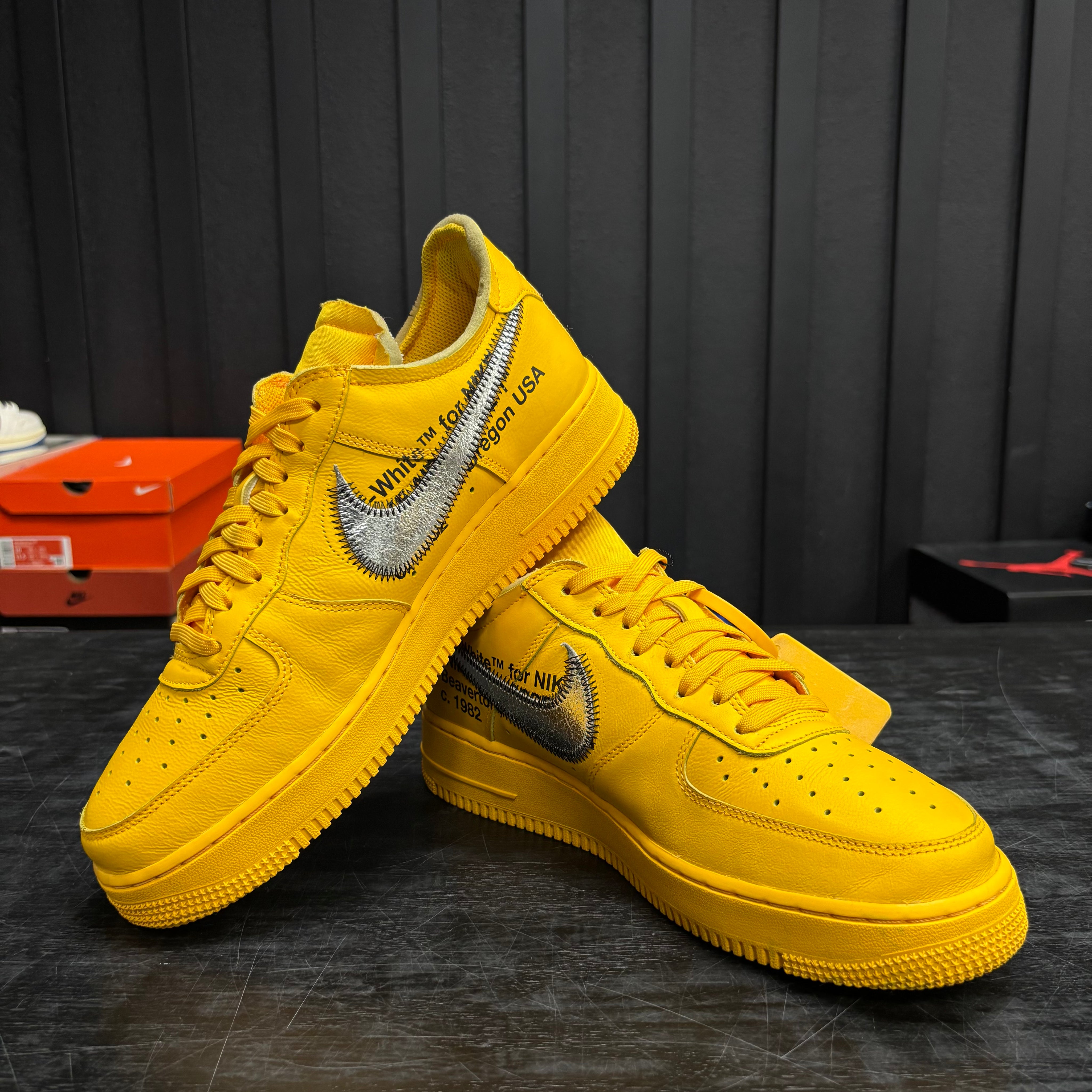 Nike Air Force 1 Low Off-White ICA University Gold - Used - 4695