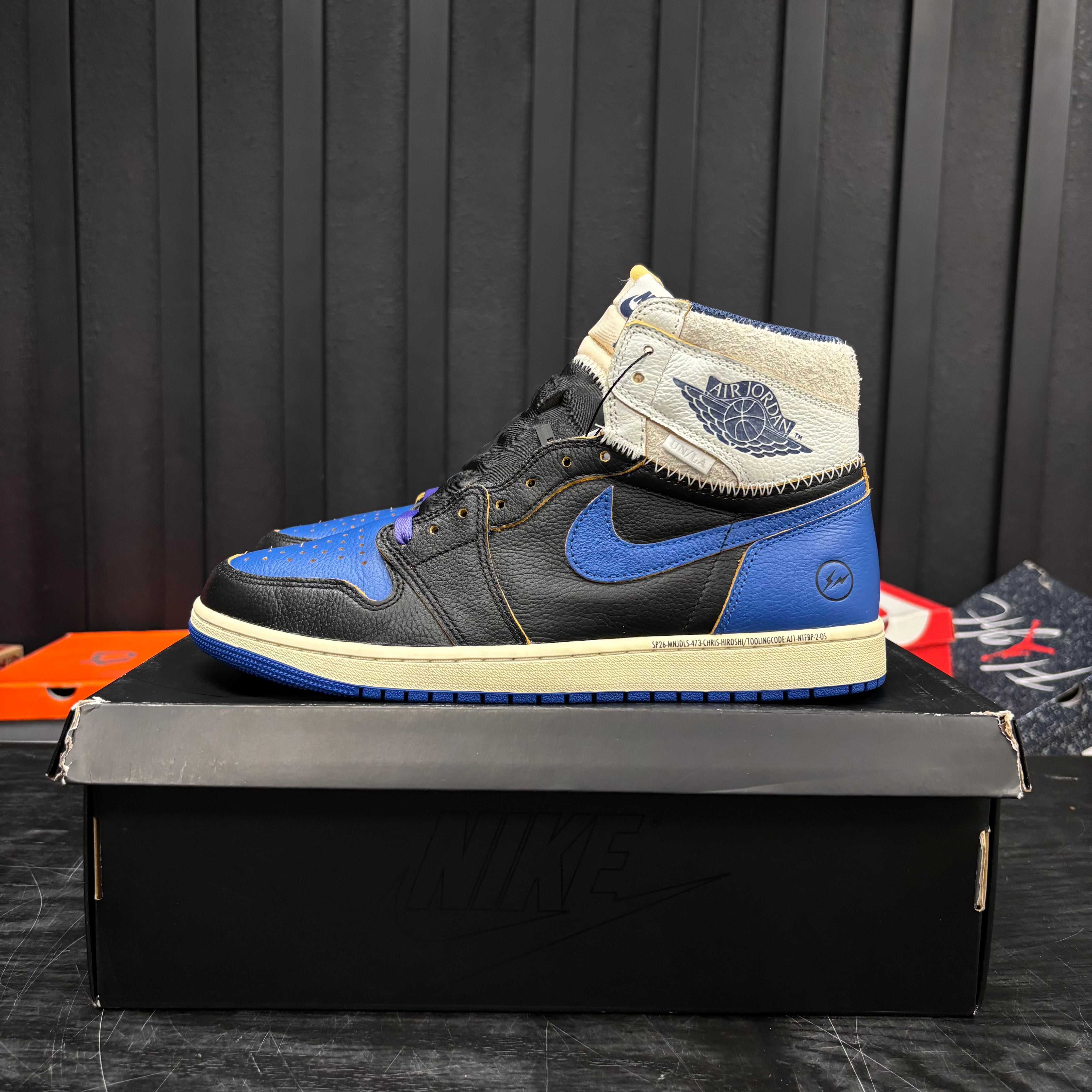 Jordan 1 Retro High OG SP Fragment x Union LA Sport Royal - Used - 4711