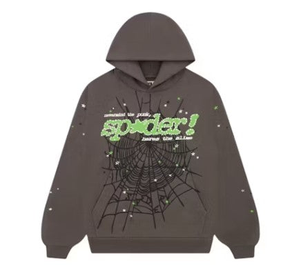 Sp5der Punk V2 Hoodie Slate Grey