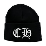 Chrome Hearts Embroidered CH Logo Beanie Black/White