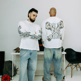 Commons Bad to the Bone Long Sleeve Tee White