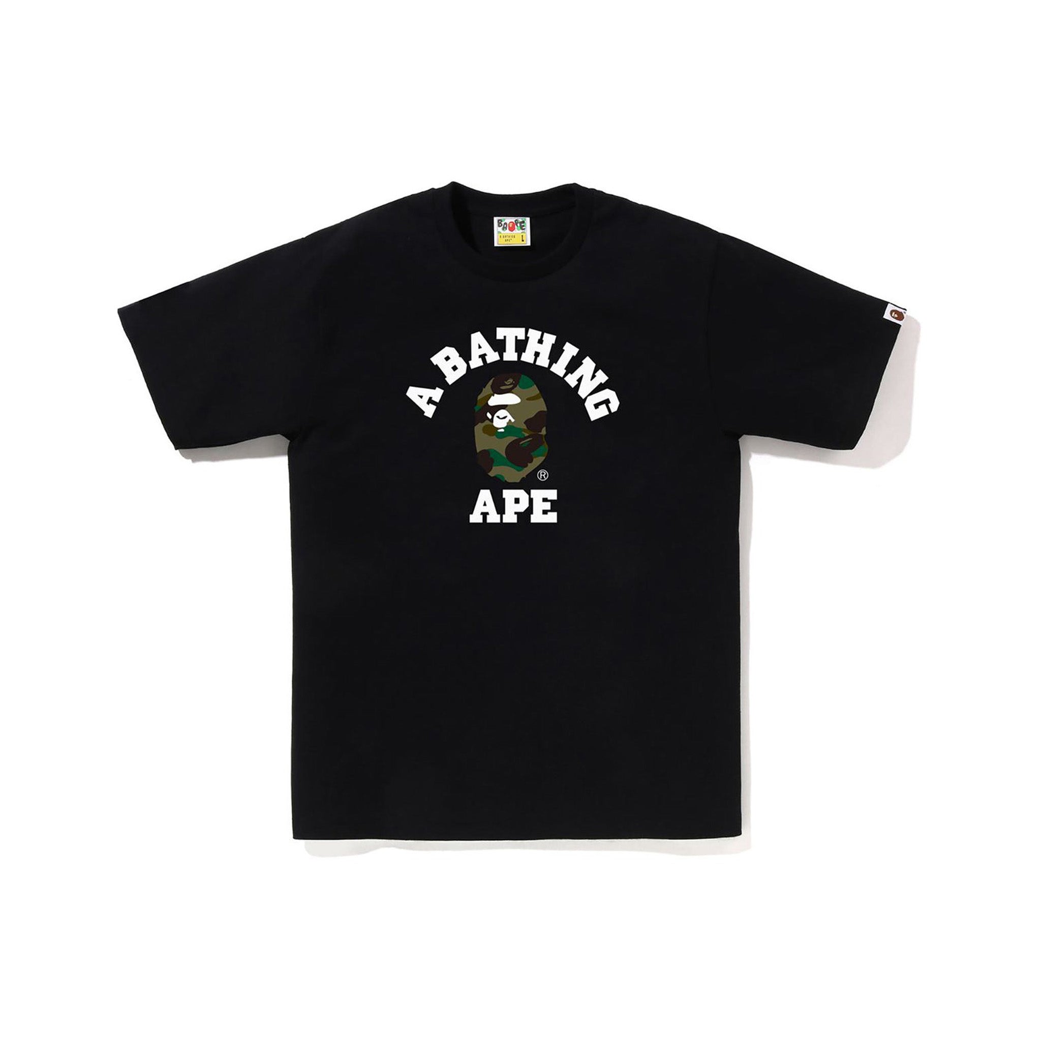 Bape 1ST Camo College Tee Black / Green