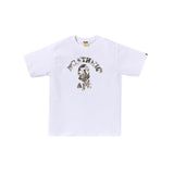 Bape Tree Edge Camo College Tee White