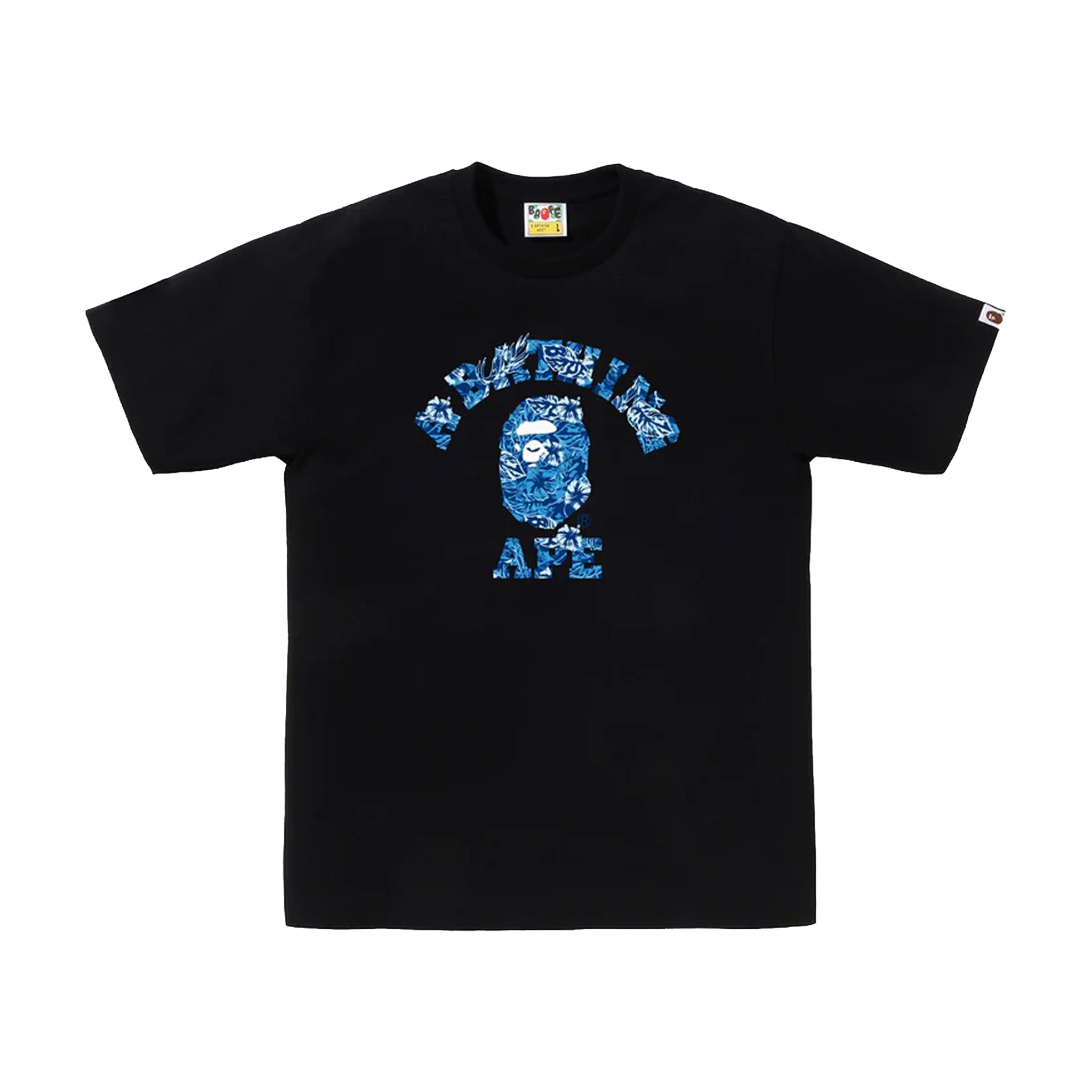 Bape Palm Resort Camo College Tee Black Blue
