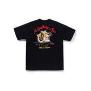 Bape Embroidery Style Souvenir Logo Tee Black - Common Hype