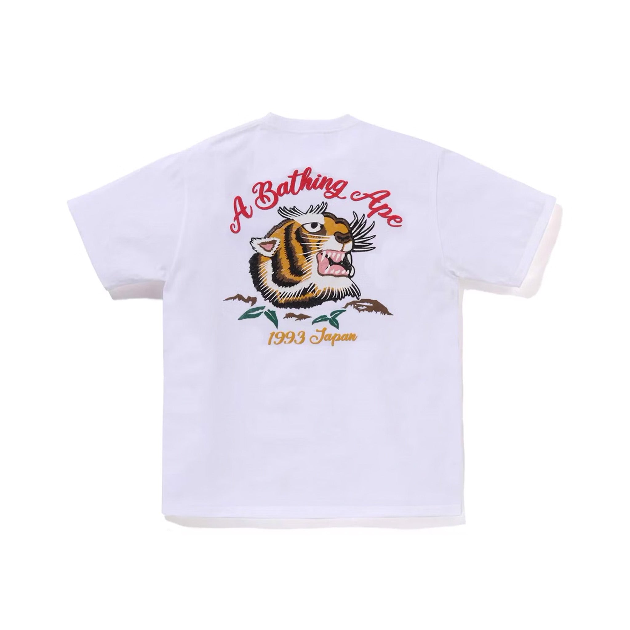 Bape Embroidery Style Souvenir Logo Tee White - Common Hype