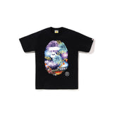 Bape Firework Ape Head Photo Tee Black
