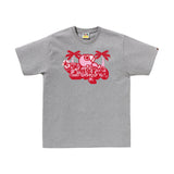 Bape Palm Resort Camo Milo On Bape Tee Grey Pink