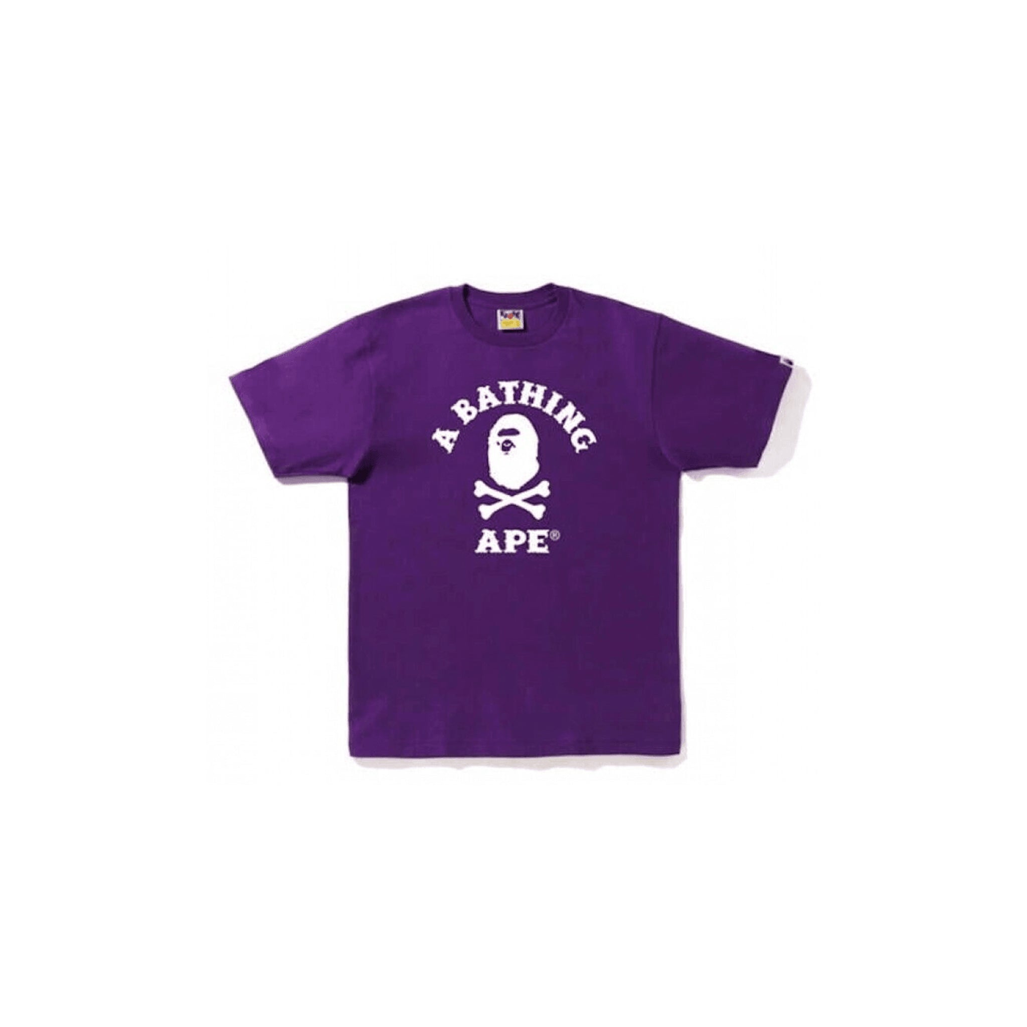Bape Ape Cross Bone T-Shirt Purple
