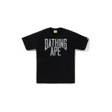 Bape Wild White Leopard Pattern NYC Logo Tee Black
