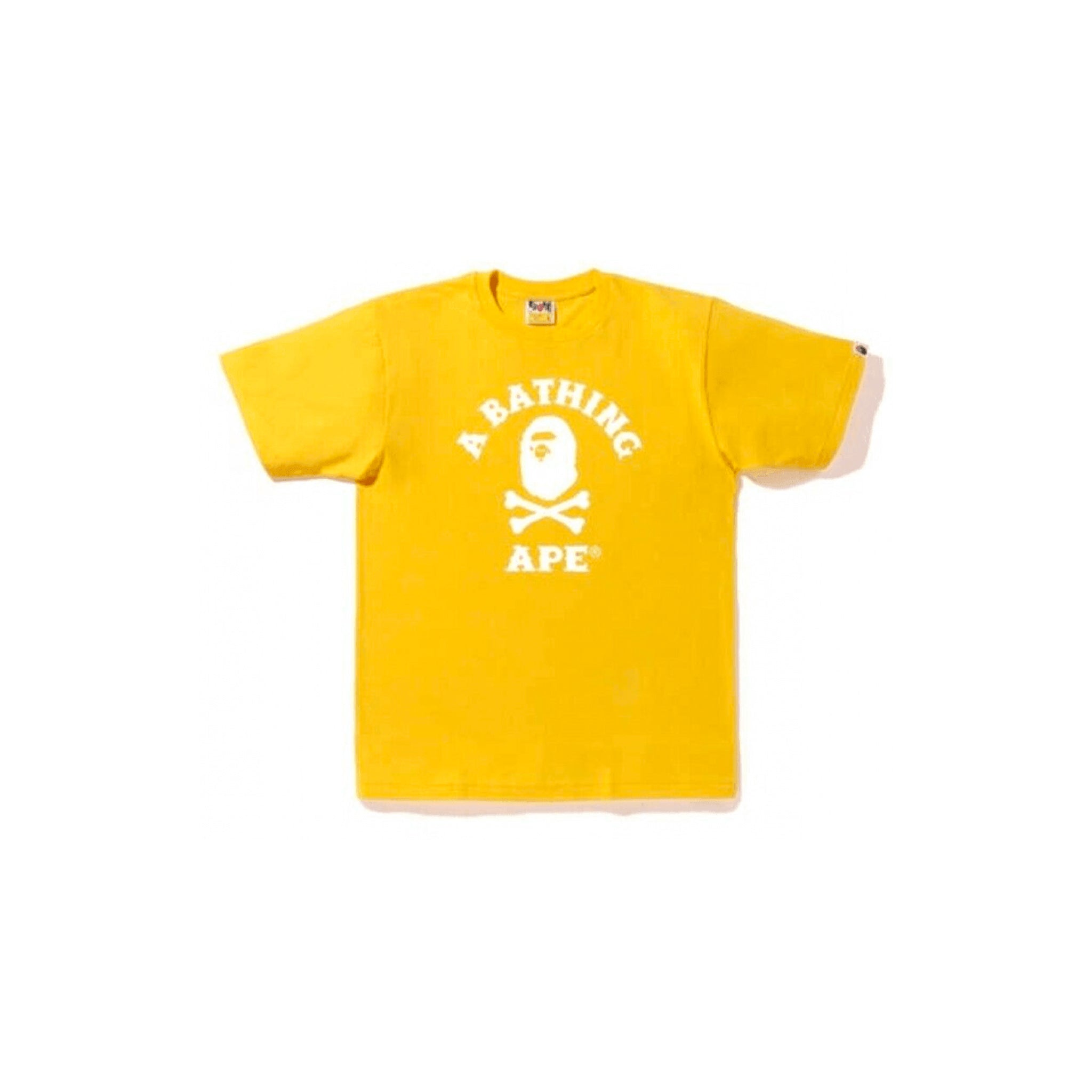 Bape Ape Cross Bone T-Shirt Yellow
