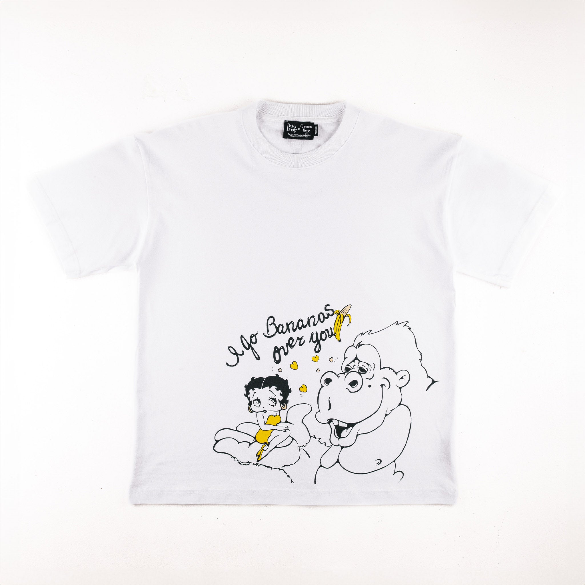 Common Hype x Betty Boop 'I Go Bananas' Tee White - Common Hype