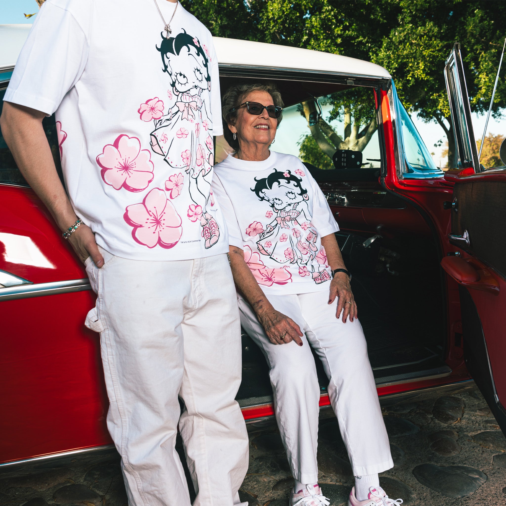 Common Hype x Betty Boop 'Cherry Blossom' AOP Tee White - Common Hype