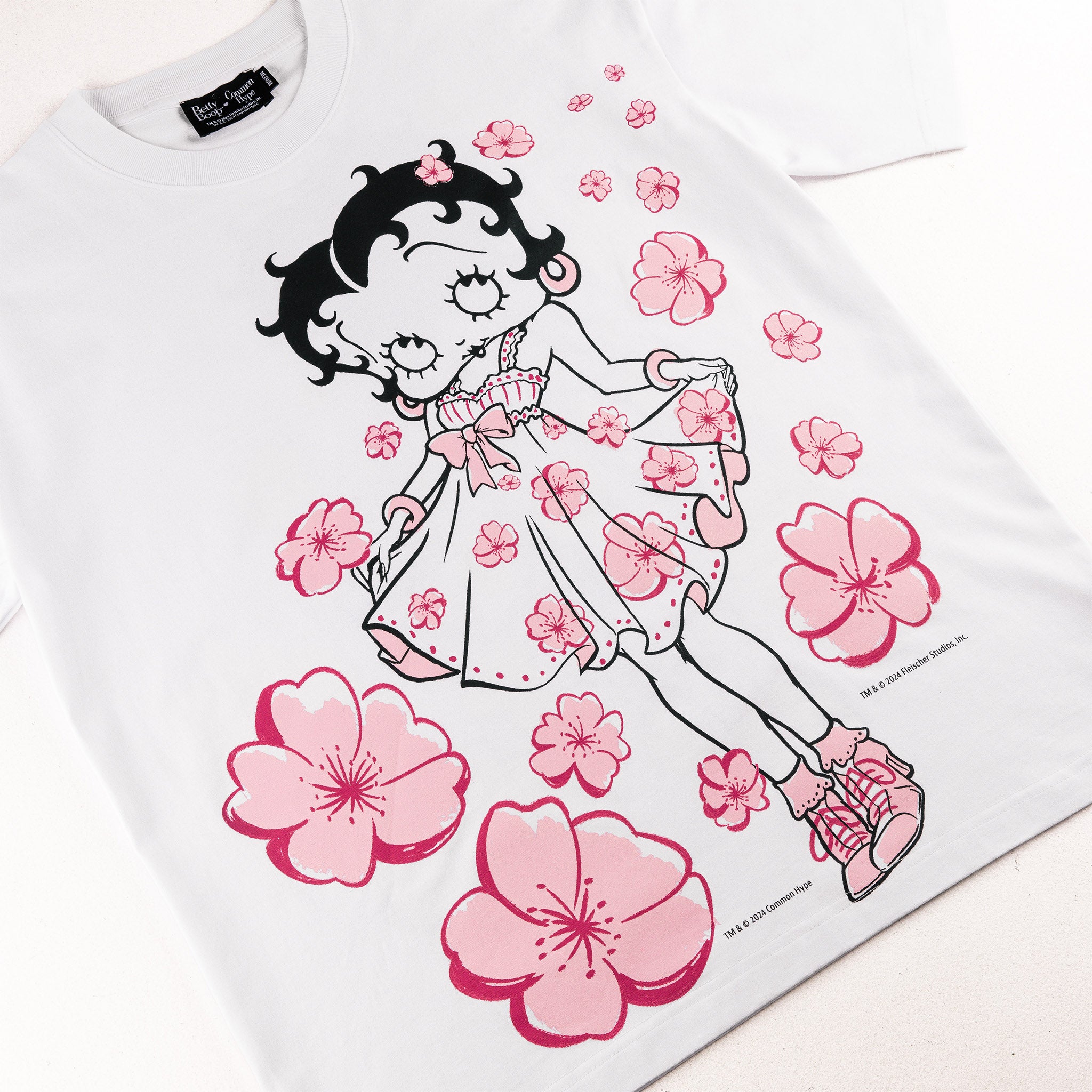 Common Hype x Betty Boop 'Cherry Blossom' AOP Tee White