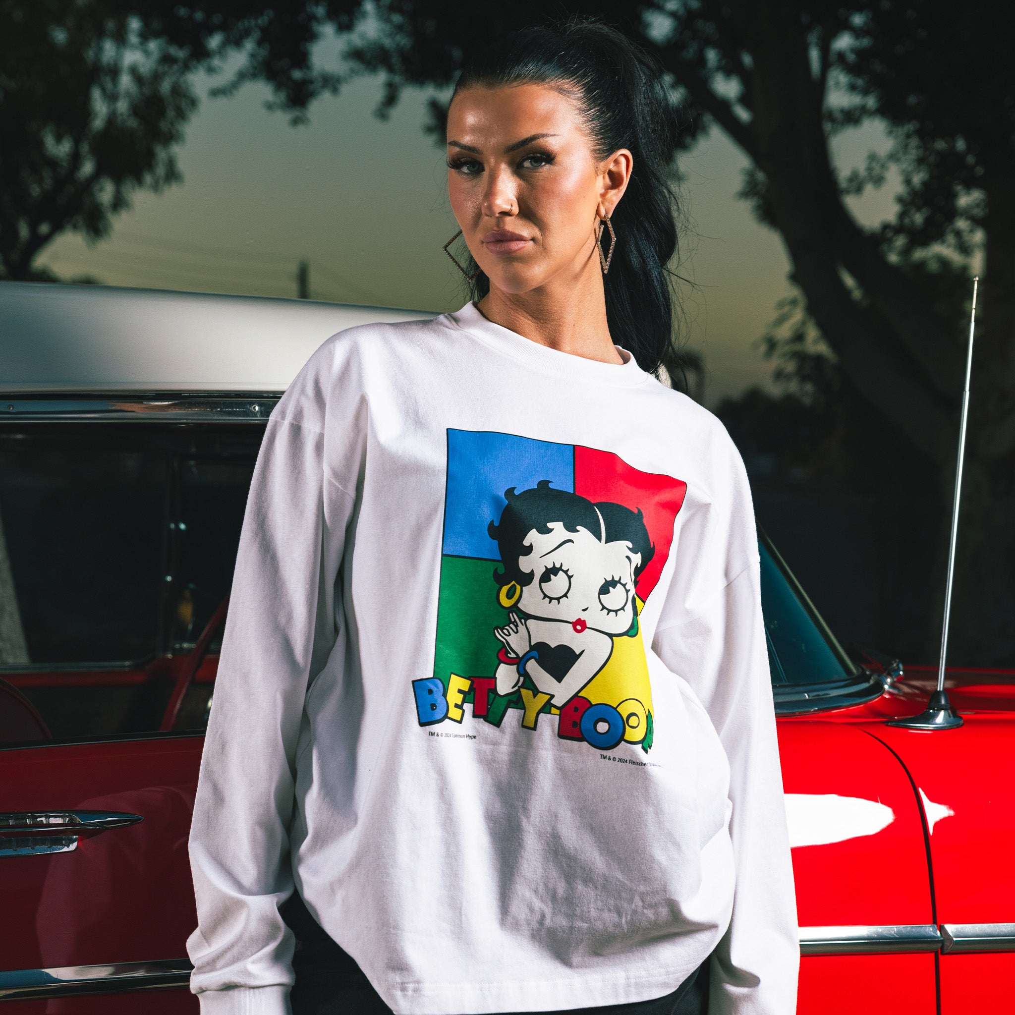 Common Hype x Betty Boop 'Box Betty' LS Tee White