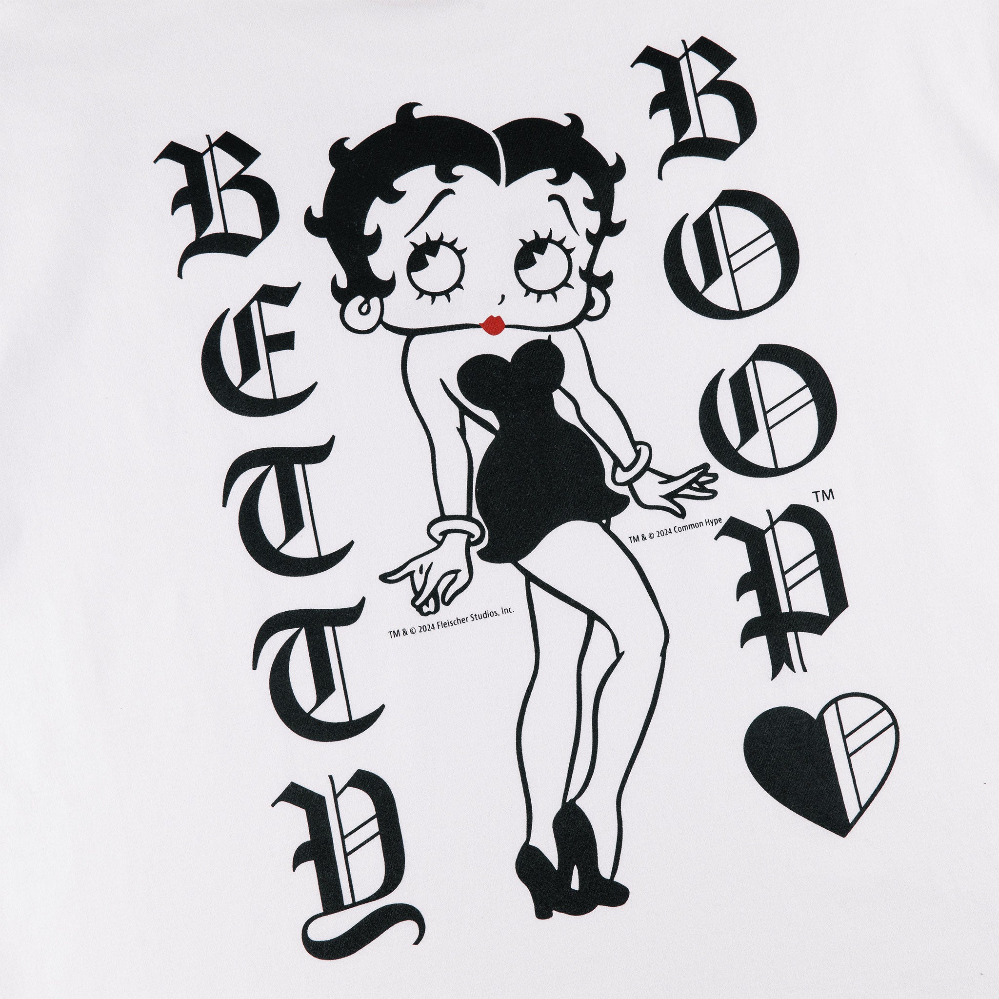 Common Hype x Betty Boop 'Old English' Tee White - Common Hype