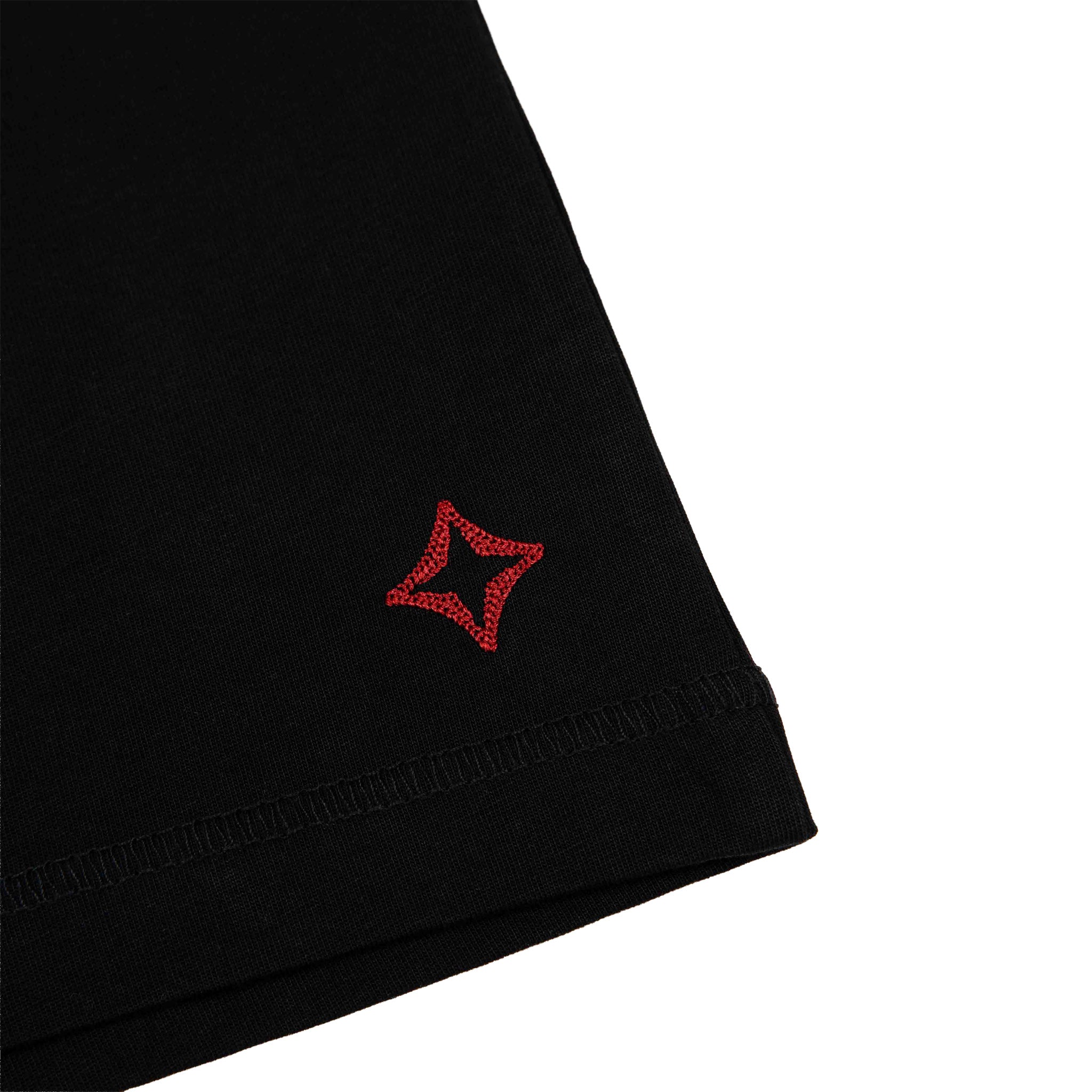 Commons Blank Star Embroidered Tee Jet Black