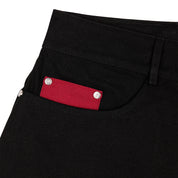 Commons Double Knee Canvas Short Black - Common Hype