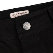 Commons Double Knee Canvas Short Black - Common Hype