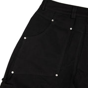 Commons Double Knee Canvas Short Black - Common Hype