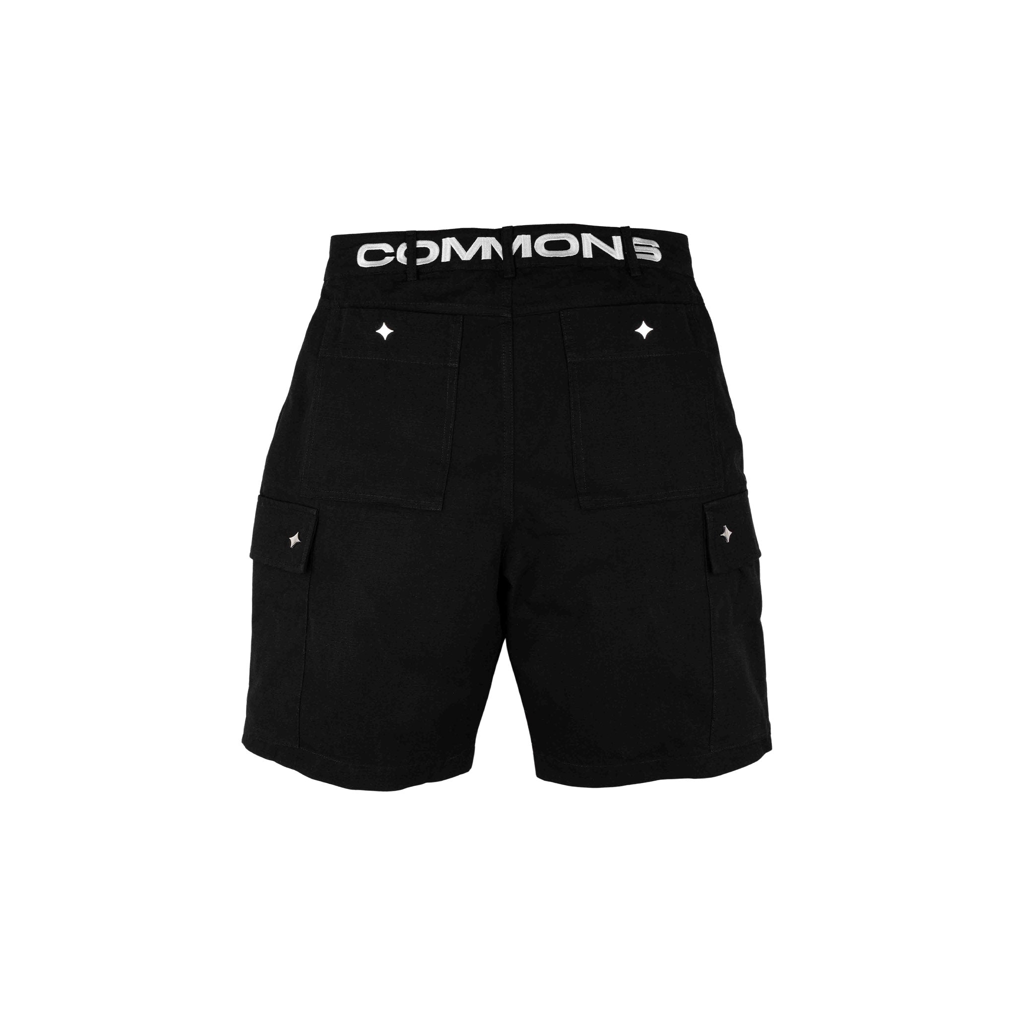 Commons Ripstop Cargo Short Black - Common Hype