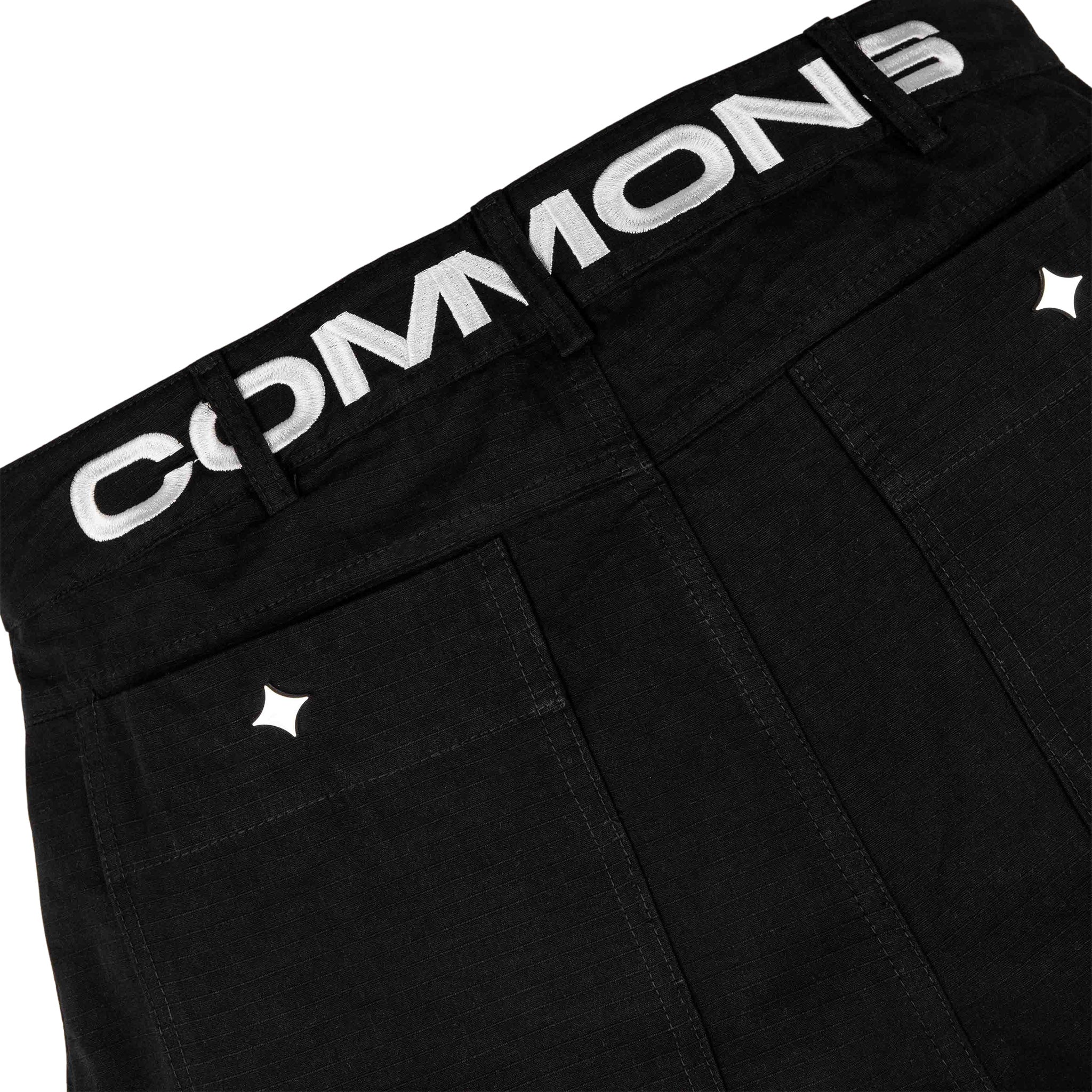 Commons Ripstop Cargo Short Black - Common Hype