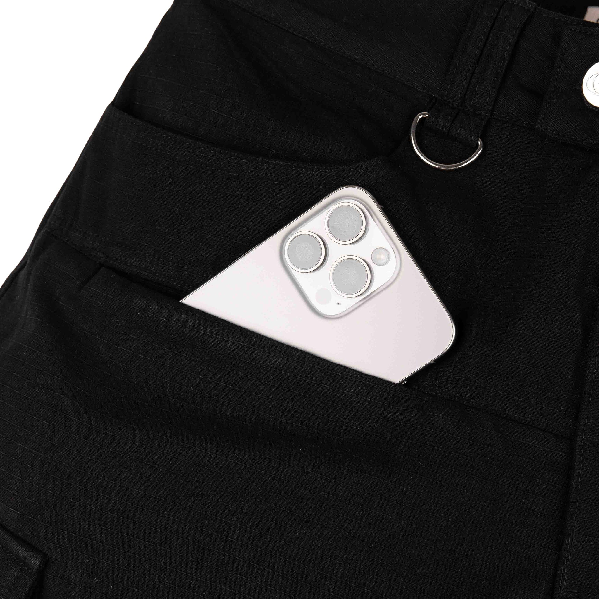 Commons Ripstop Cargo Short Black - Common Hype