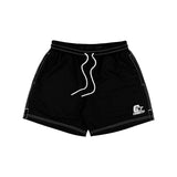 Common Hype Black Contrast Stitching Mesh Short Star Logo
