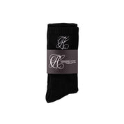 Common Hype Tonal Embroidered Sock Black (3-Pack) - Common Hype