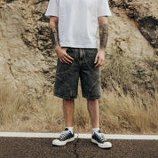 Commons Studios ‘Star’ Washed Denim Short Charcoal - Common Hype