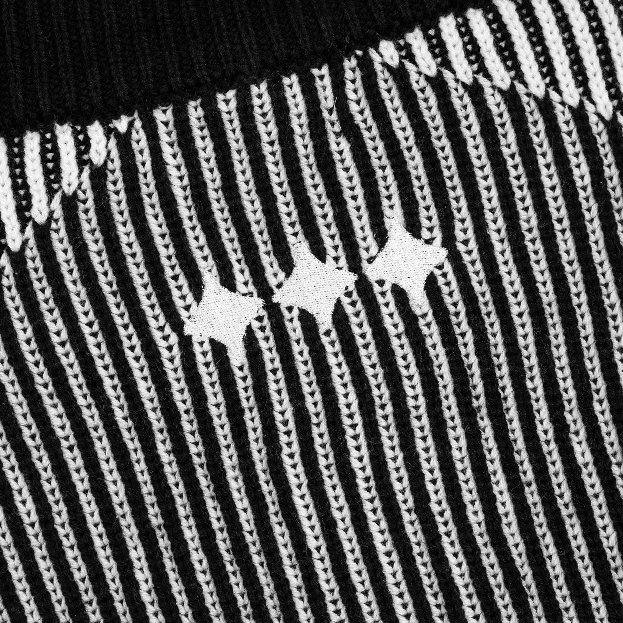 Commons Star Zip-Up Knit Black