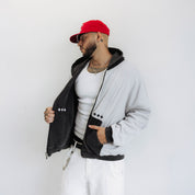 Commons Reversible Thermal Zip Up Faded Black