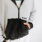 Commons Reversible Thermal Zip Up Faded Black