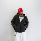Commons Reversible Thermal Zip Up Faded Black