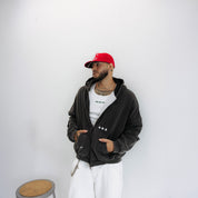 Commons Reversible Thermal Zip Up Faded Black