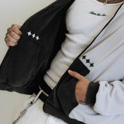 Commons Reversible Thermal Zip Up Faded Black