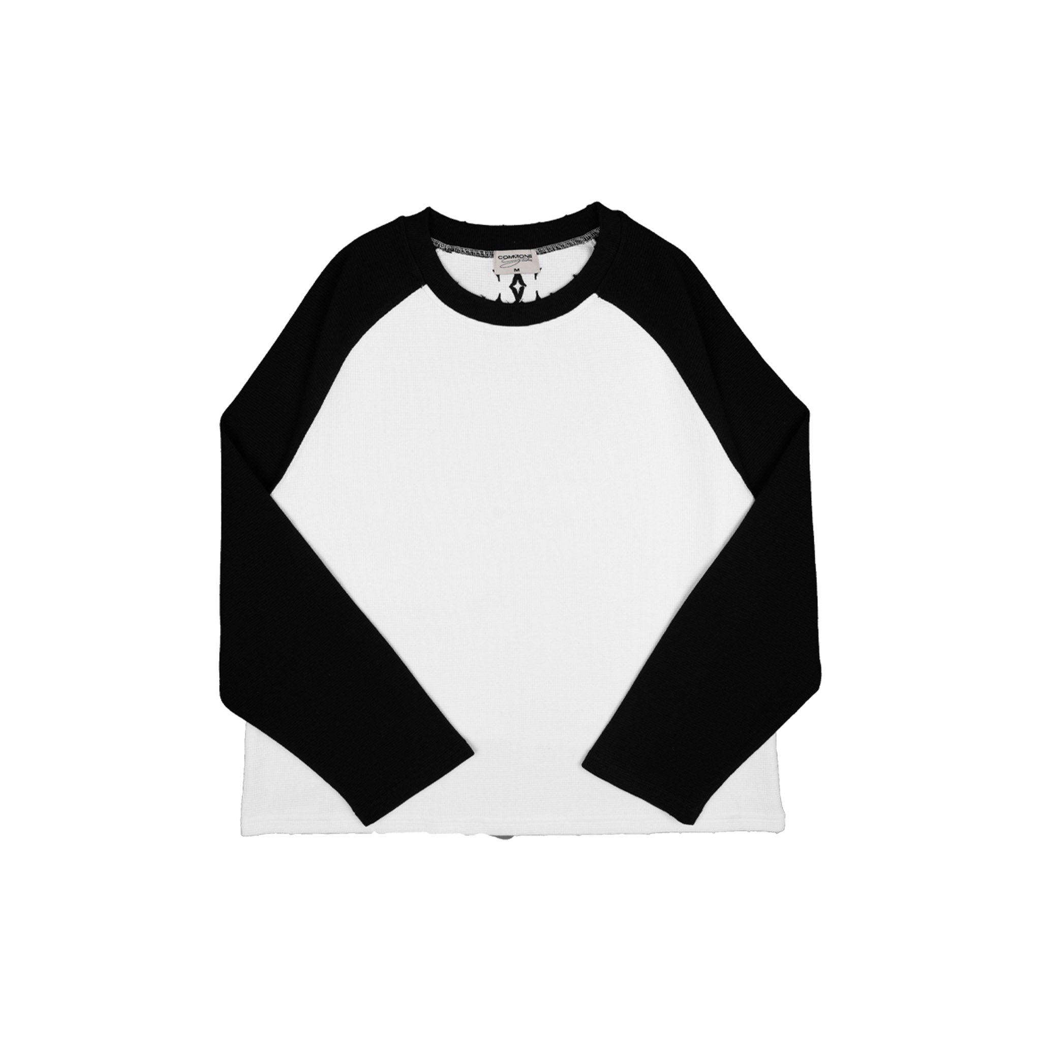 Commons Studios Waffle Thermal Long Sleeve Black/White