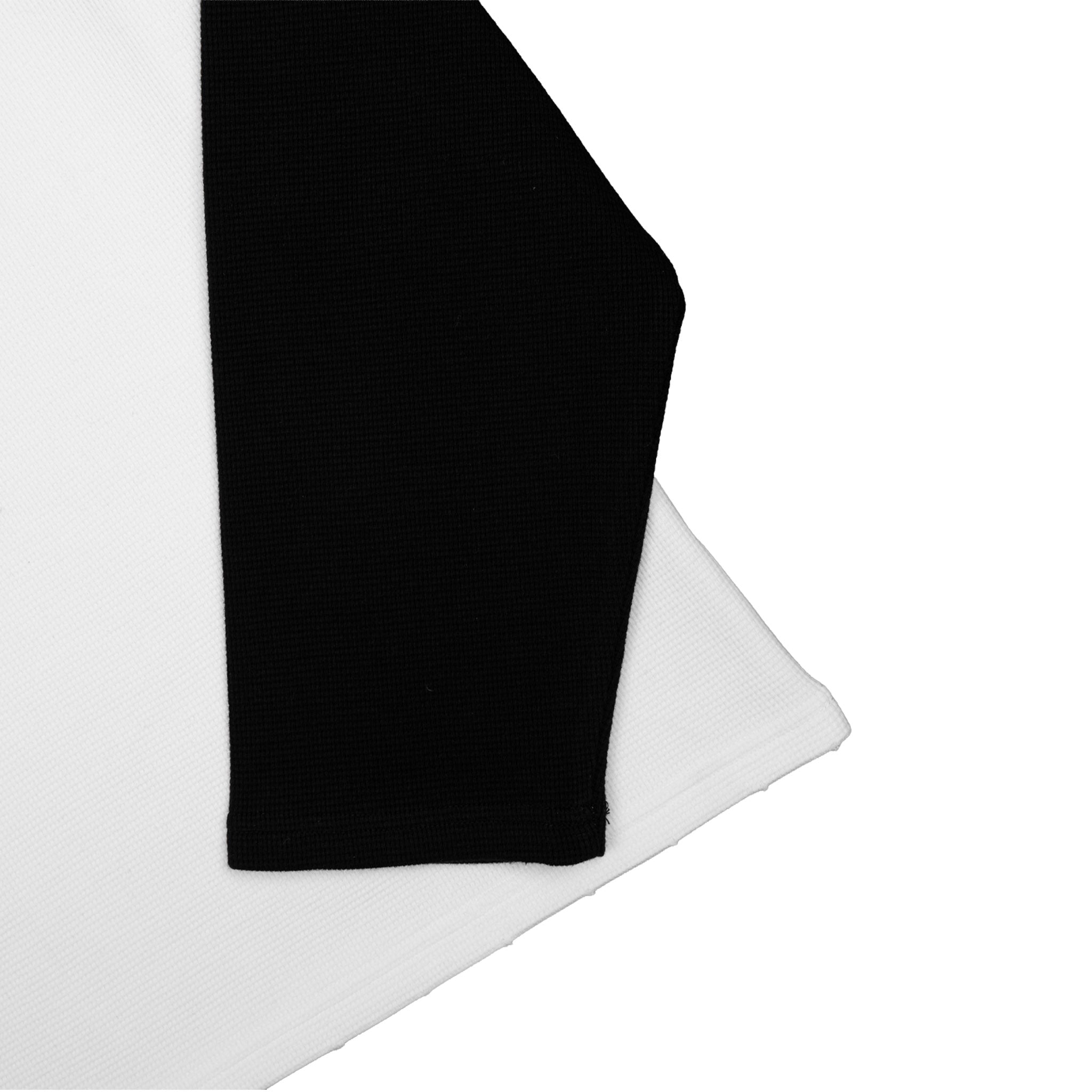 Commons Studios Waffle Thermal Long Sleeve Black/White