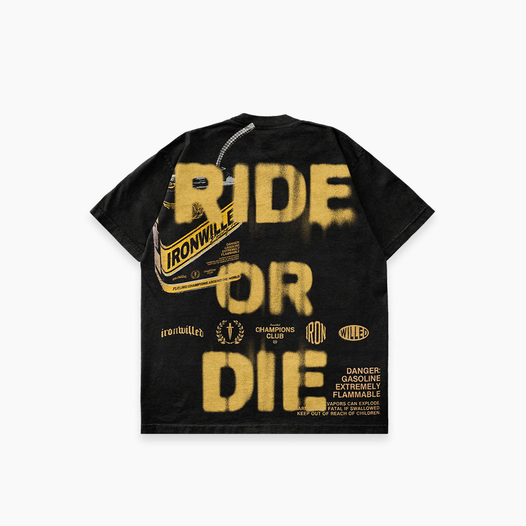 Ironwilled Ride or Die Tee Black - Common Hype