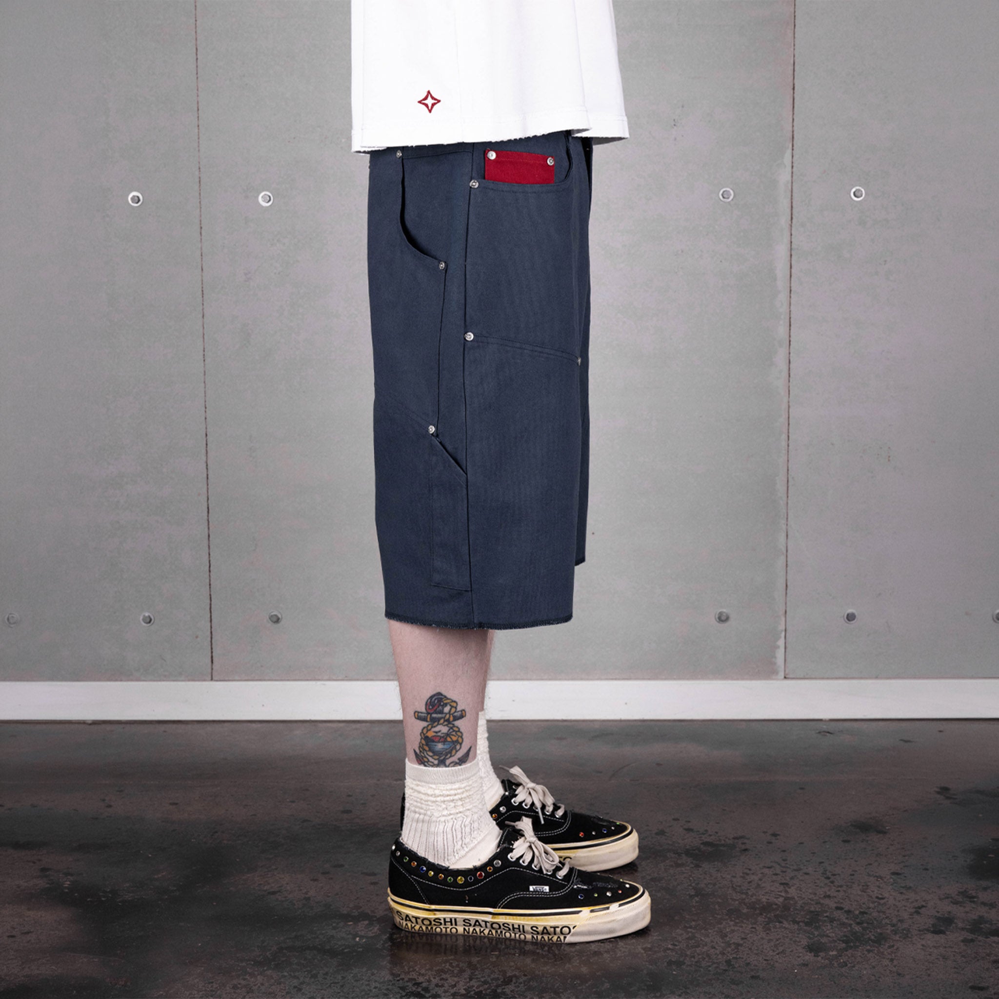 Commons Double Knee Canvas Short Navy