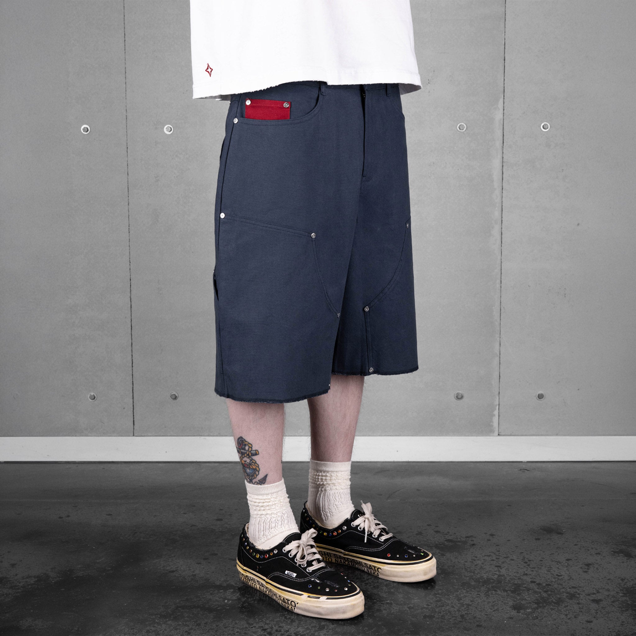 Commons Double Knee Canvas Short Navy