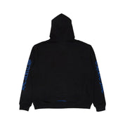 Chrome Hearts Blue Vertical Logo Zip-Up Thermal Lined Hoodie