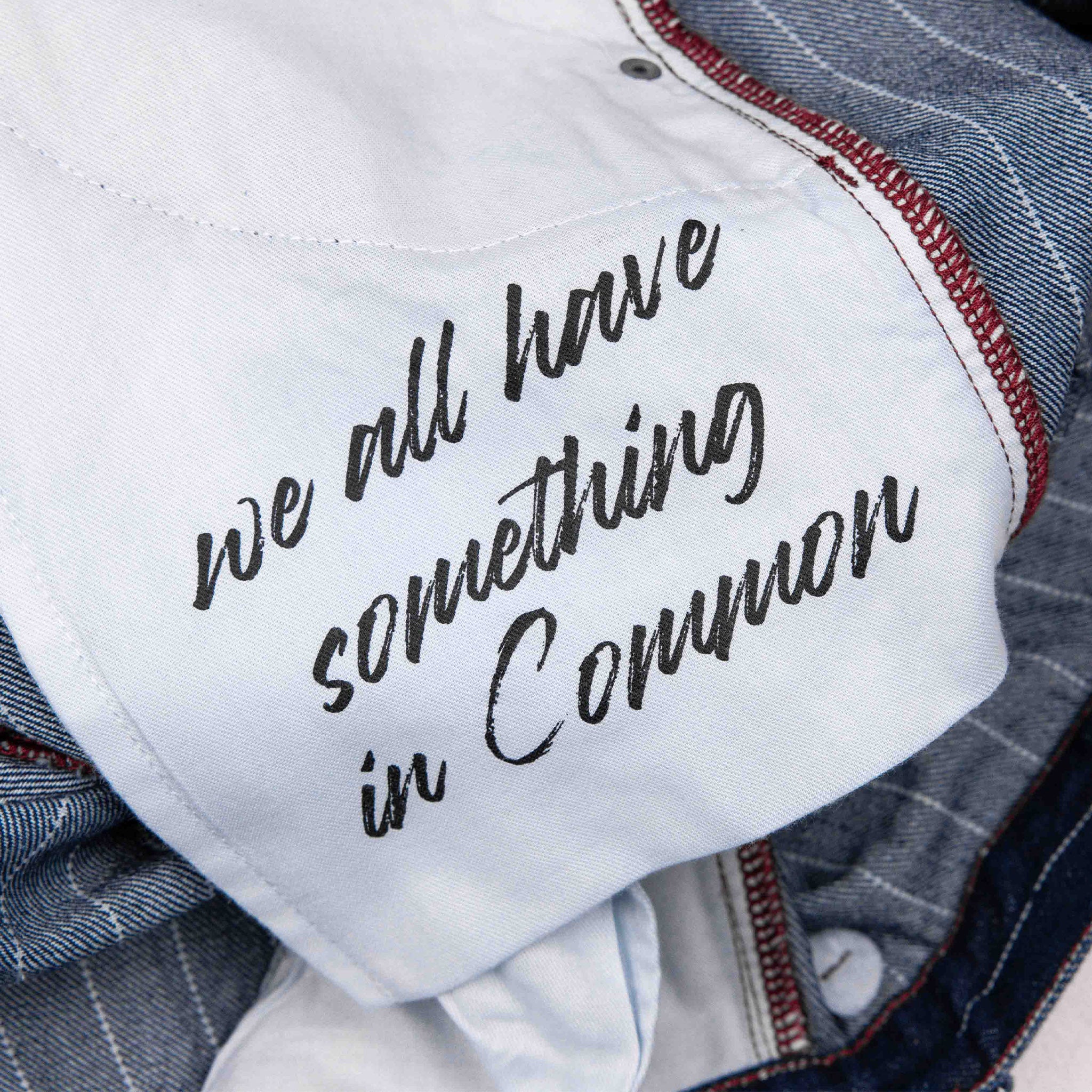 Commons Pinstripe Conductor Denim Pant Midnight Blue - Common Hype