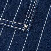 Commons Pinstripe Conductor Denim Pant Midnight Blue - Common Hype