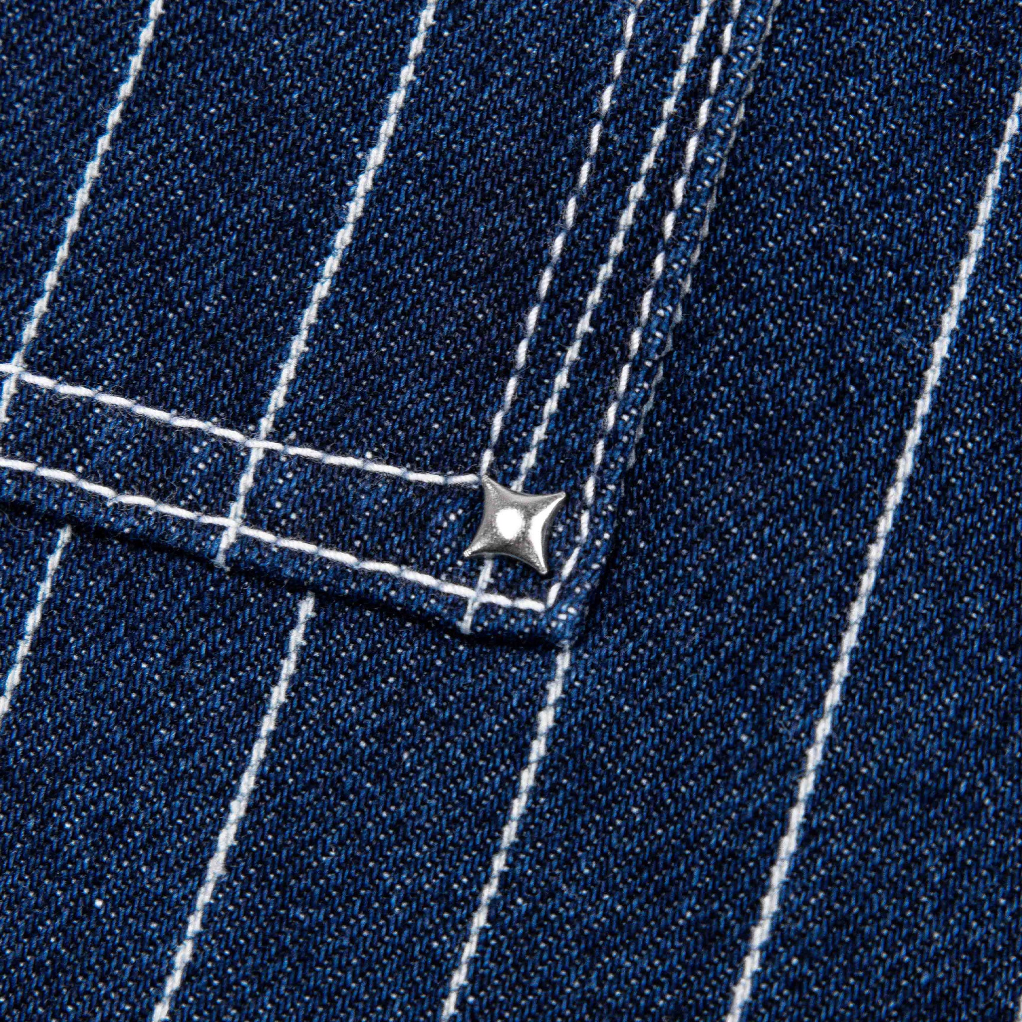 Commons Pinstripe Conductor Denim Pant Midnight Blue - Common Hype