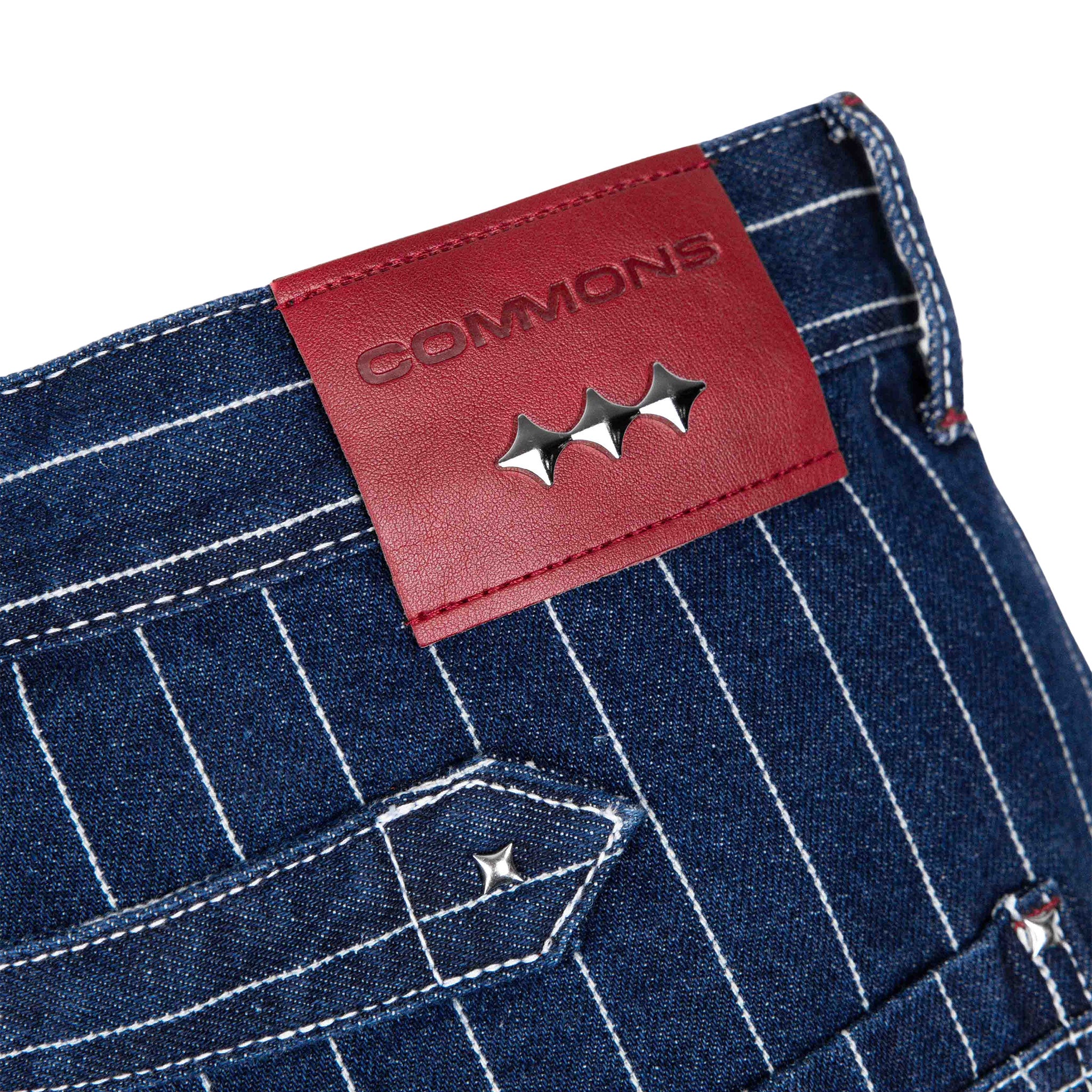 Commons Pinstripe Conductor Denim Pant Midnight Blue - Common Hype