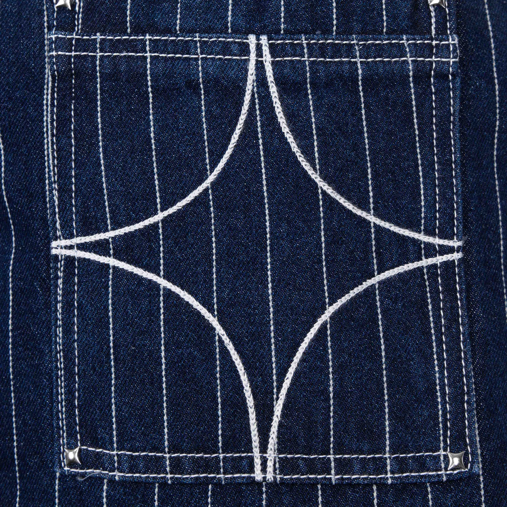 Commons Pinstripe Conductor Denim Pant Midnight Blue - Common Hype