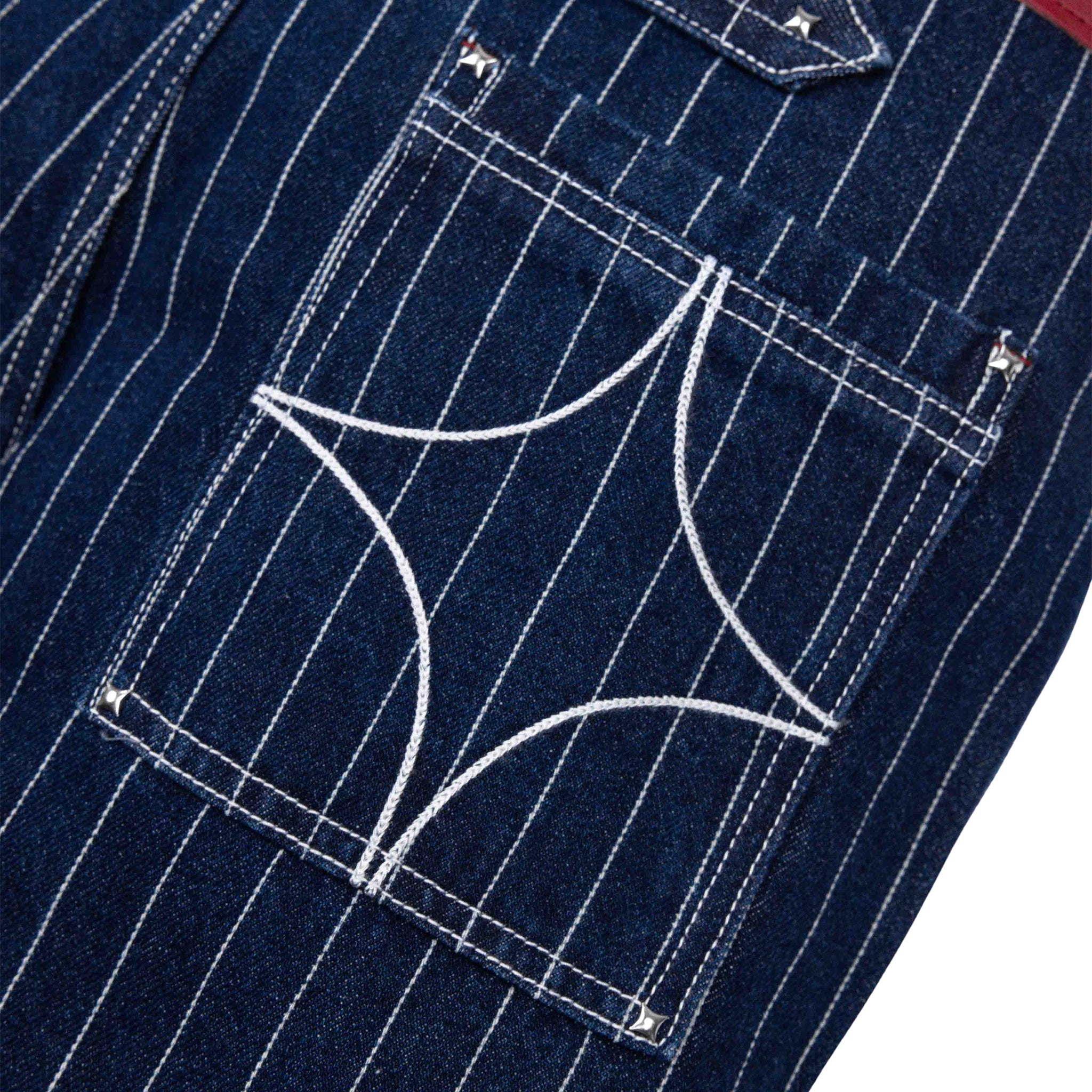 Commons Pinstripe Conductor Denim Pant Midnight Blue - Common Hype