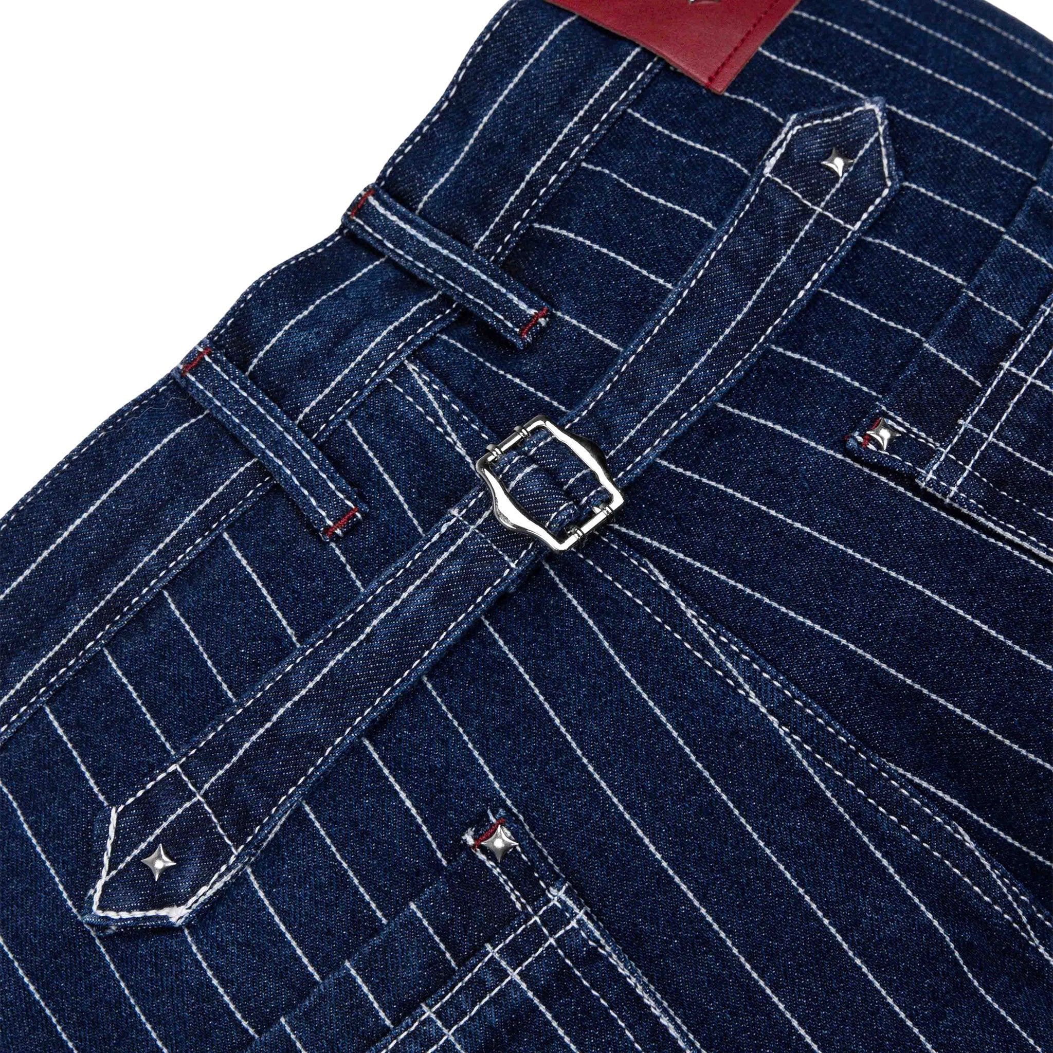 Commons Pinstripe Conductor Denim Pant Midnight Blue - Common Hype