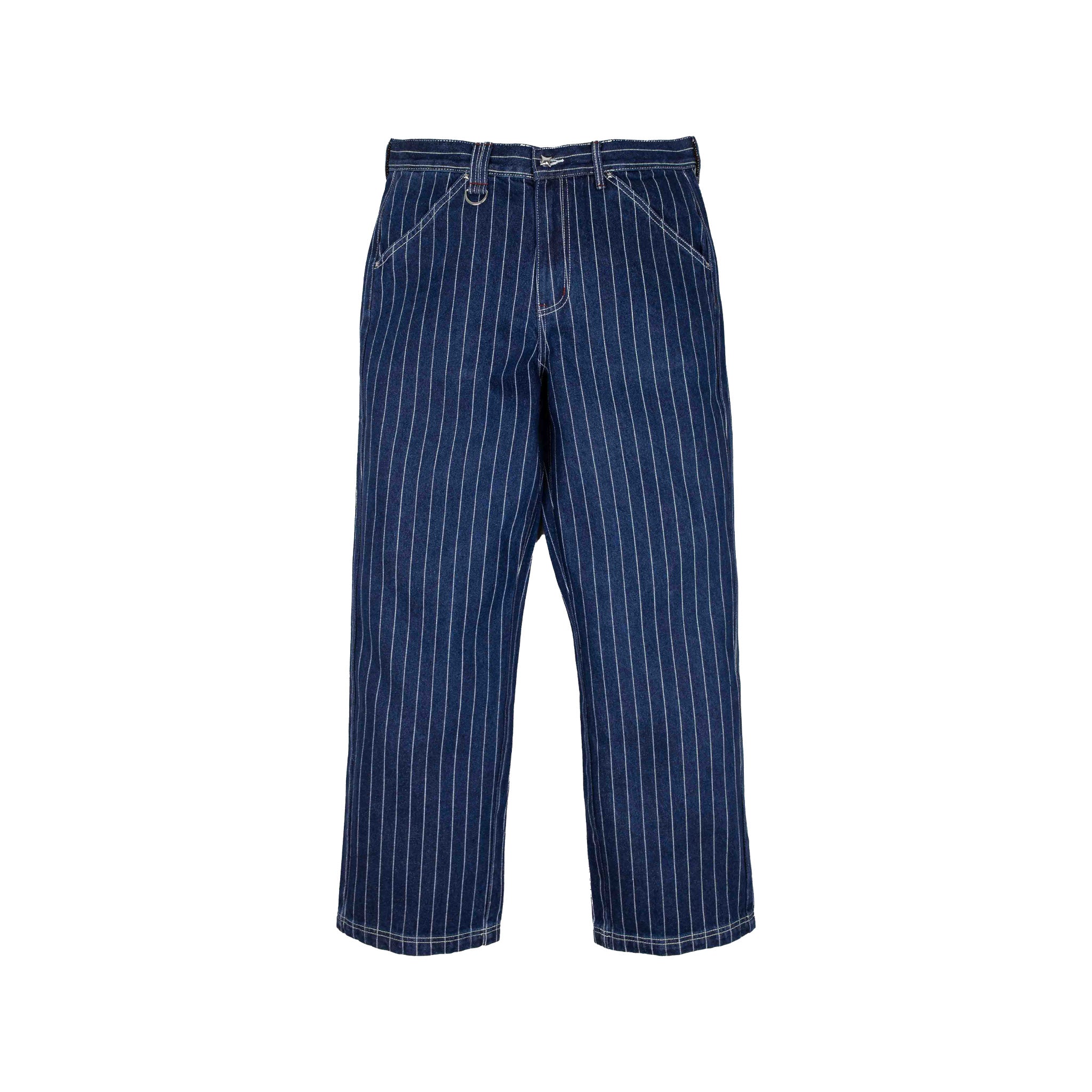 Commons Pinstripe Conductor Denim Pant Midnight Blue - Common Hype
